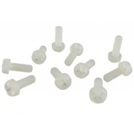 Parafuso Plástico em Nylon M3 x 8mm Phillips (Branco) - Kit com 10 unidades