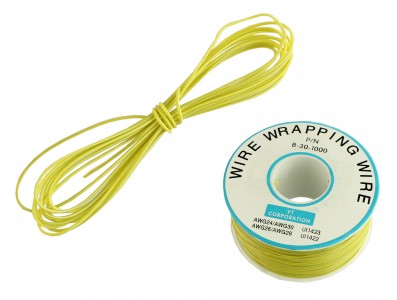 Fio Wire Wrap 30AWG Amarelo - Venda por Metro - Imagem 1
