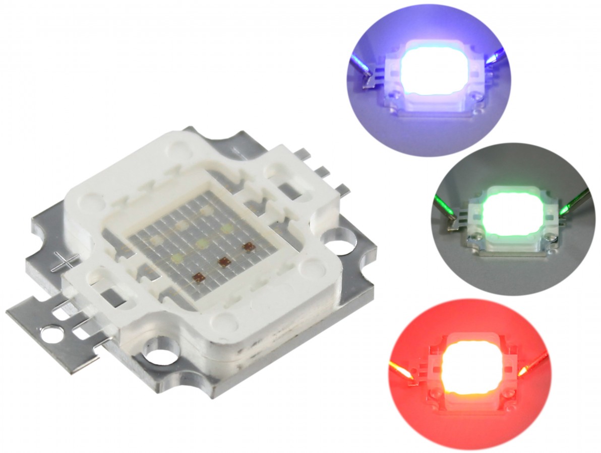 LED RGB 10W de Alta Potência - Epistar- Imagem 1