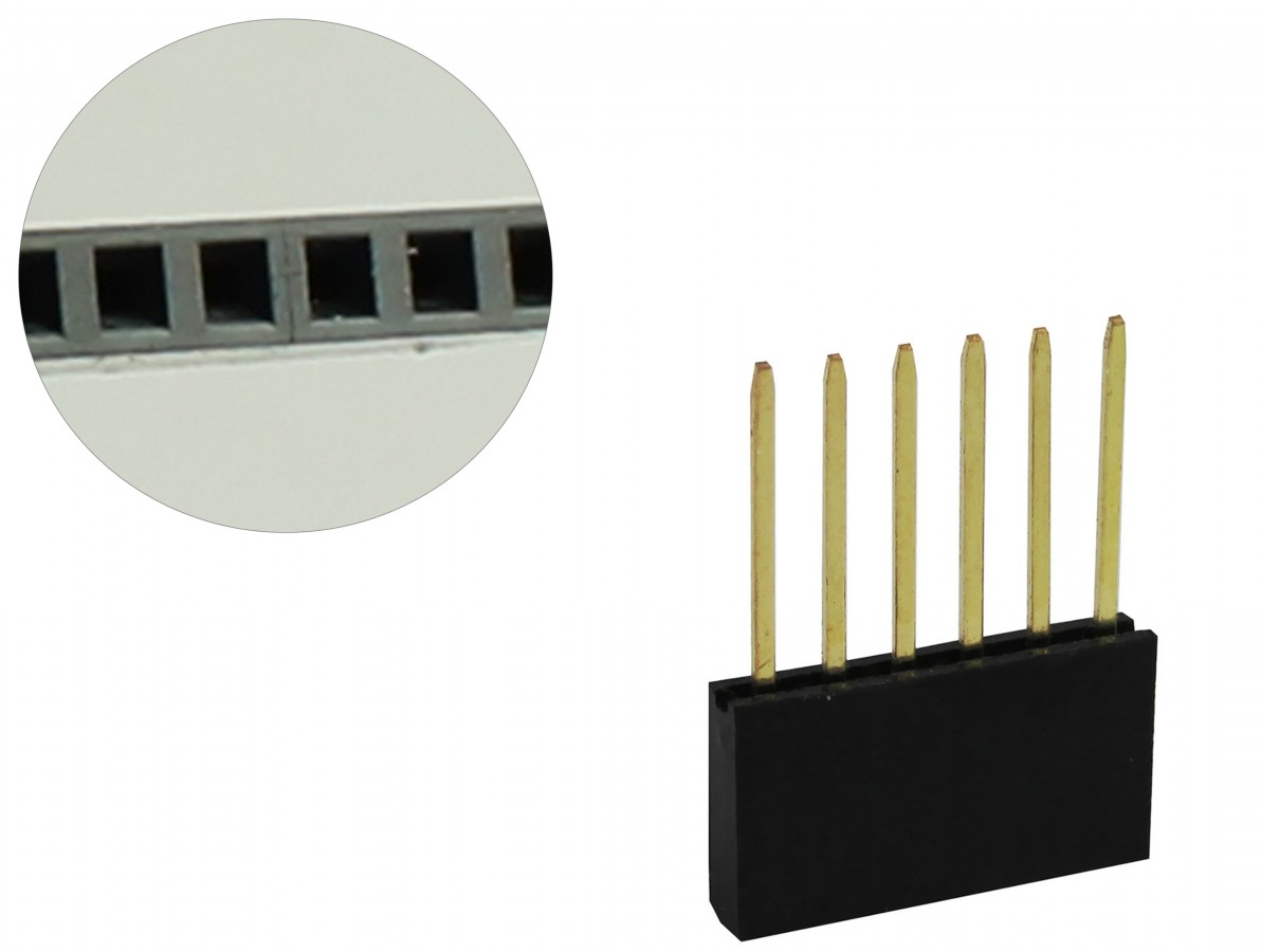 Barra de 6 pinos fêmea conectores empilhável para Arduino- Imagem 3