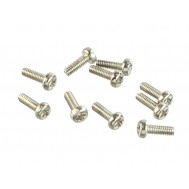 Mini Parafuso M2 x 6mm Metálico - Kit com 10 unidades