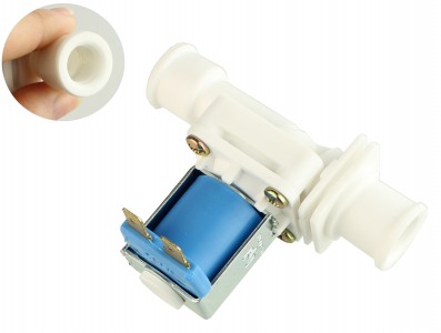 Válvula Solenoide para Água 12V 180° (¼ x ¼) Rosca Interna BSP - Imagem 1