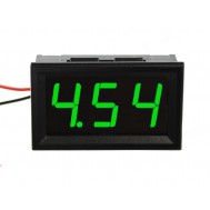 Voltímetro Digital 3 dígitos LED 4.5V a 30VDC - Verde