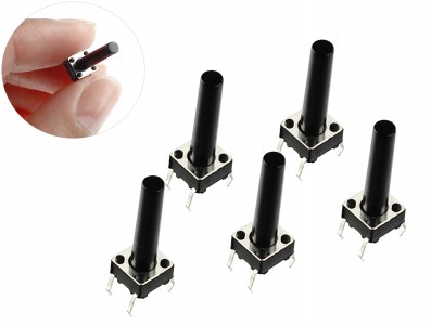 Push Button / Chave táctil 6x6x15 para Projetos - Kit com 5 unidades - Imagem 1