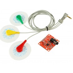 Sensor Cardíaco Arduino AD8232 ECG + Cabo Triplo e Eletrodos