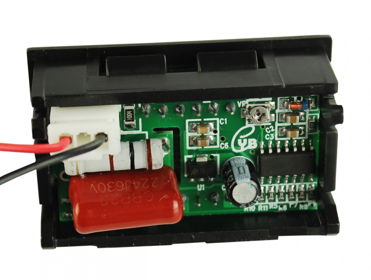 Voltímetro Digital 3 Dígitos LED AC 300V - Vermelho- Imagem 3