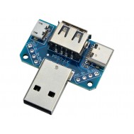 Adaptador USB 4 em 1 para USB Tipo C, Micro USB, USB fêmea e DIP