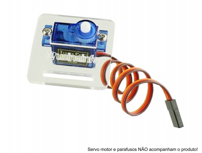 Suporte Acrílico para Micro Servo Motor Usinainfo - Compatível com SG90 - Imagem 1