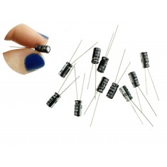 Capacitor Eletrolítico 0,33uF 100V - Kit com 10 Unidades