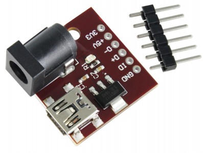 Regulador de Tensão 3.3V e 5-12V Step Down DC AMS1117 (Para Menos) com Conexão P4 e Mini USB - Imagem 1