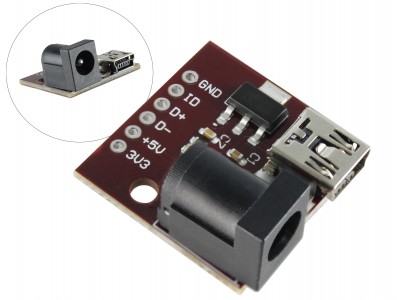 Regulador de Tensão 3.3V e 5-12V Step Down DC AMS1117 (Para Menos) com Conexão P4 e Mini USB - Imagem 2
