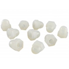 Porca Plástica Sextavada em Nylon M3 x 5.5mm tipo Calota - Kit com 10 unidades