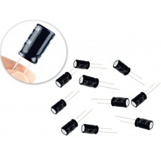 Capacitor Eletrolítico 22uF 25V - Kit com 10 Unidades