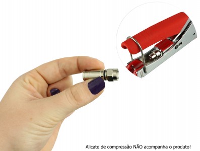 Conector F RG59 de Compressão - Imagem 2