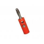 Plug Pino Banana 4mm Macho - Vermelho