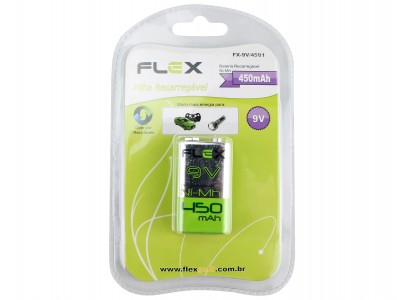 BATERIA 9V RECARREGAVEL 450MAH - Imagem 1