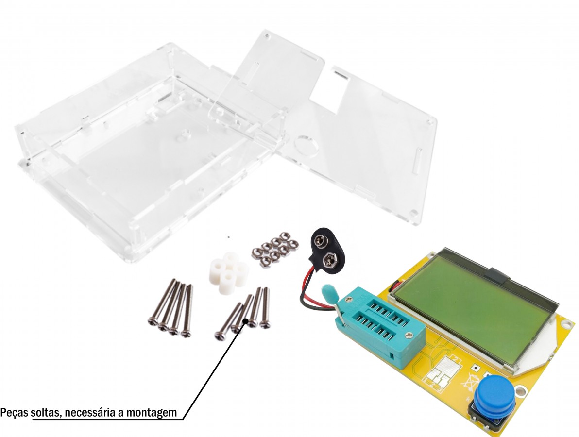 Medidor de ESR / Testador Universal de Componentes Eletrônicos LCR-T4 + Case Acrílica- Imagem 4