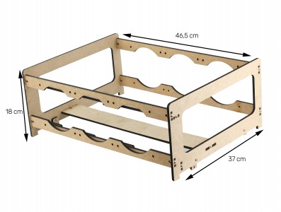 Extensor para Rig de Minera&ccedil;&atilde;o RM4G6F V3 com 4 GPUs e 6 Fans MDF 6mm + Manual de Montagem - Imagem 4