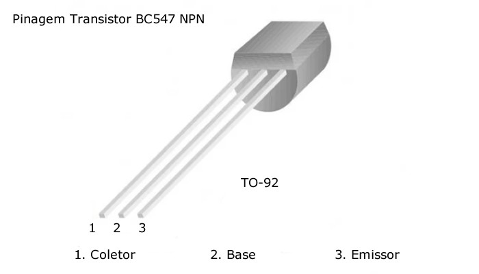 Transistor BC547B - Kit com 5 unidades - [1026976]