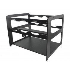 Estrutura para Rig de Minera&ccedil;&atilde;o 4 GPUs e 6 Fans MDF 6mm RM4G6F V3 Preto