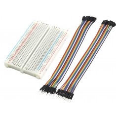 Kit Prototipagem Básico com Protoboard 400 Pontos + Jumpers - 41 Peças