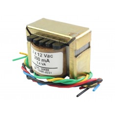 Transformador Trafo 12V + 12VAC 200mA Bivolt de Uso Geral