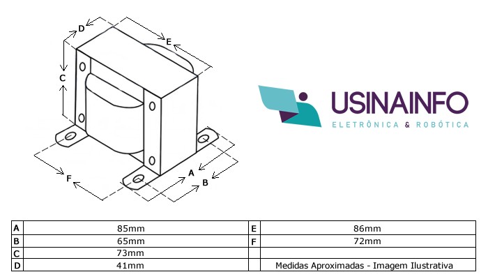 Transformador / Trafo 24V / 3A (BIVOLT) - Uso Geral - [1027311]