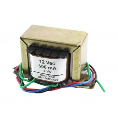 Transformador Trafo 12VAC 500mA Bivolt de Uso Geral