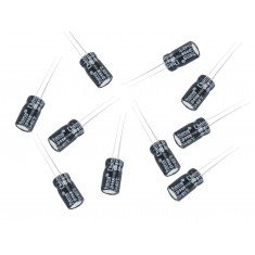 Capacitor Eletrolítico 220uF 16V - Kit com 10 Unidades