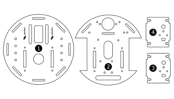 Carrinho Arduino Redondo / Carro Robô 2WD MDF 3mm - Kit Chassi Usinainfo