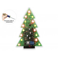 Kit Árvore de Natal Led Piscante DIY para Aprendizagem Eletrônica - AN16