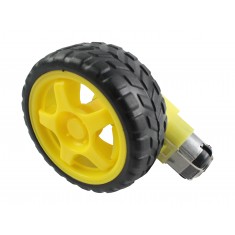 Roda com Caixa de Redução e Motor 48:1 200RPM