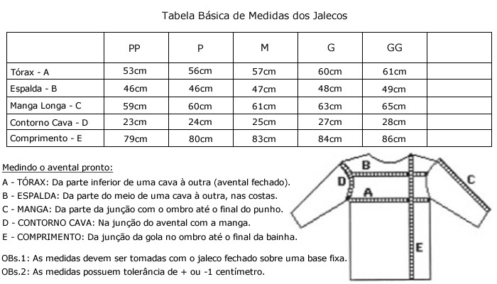 Jaleco / Avental Antiestático ESD Azul - Tamanho G