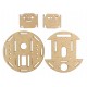 Estrutura MDF para Carro Robô Redondo 2WD - Thumb 2