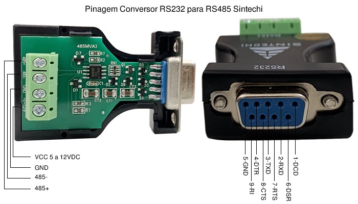 Conversor RS232 para RS485 Sintechi - [1027825]