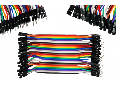 Jumper para Protoboard Macho-Fêmea 10cm - kit com 40 peças - Imagem 1