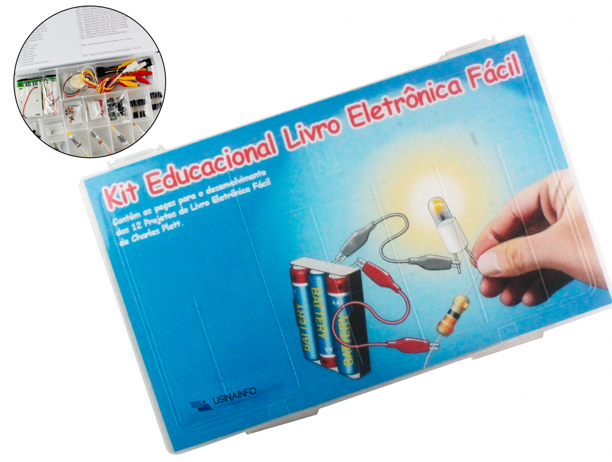 Kit Educacional Livro "Eletrônica Fácil - Charles Platt"- Imagem 1