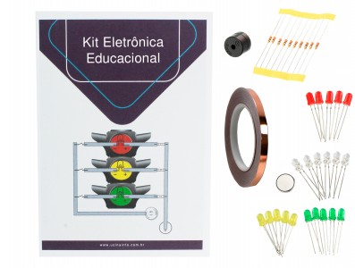 Kit Eletrônica Educacional com 8 Projetos ?Circuitos de Papel? - KES8 - Imagem 1