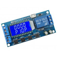 Relé Temporizador Digital XY-LJ02 Ajustável com Display LCD e Micro USB - 7 Modos de Uso