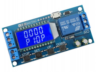 Relé Temporizador Digital XY-LJ02 Ajustável com Display LCD e Micro USB - 7 Modos de Uso - Imagem 1