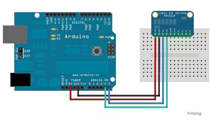 Projeto Conversor Analógico Digital ADS1115 16 com Arduino - [1028116]