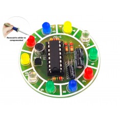 Círculo de Led Giratório DIY Ativado por Som com CD4017