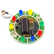 Círculo de Led Giratório DIY Ativado por Som com CD4017