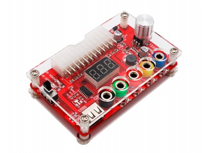 Placa Fonte ATX 20 e 24 Pinos Regulável com Saída 3.3V, 5V, 12V e 1.8V a 10.8VDC + Case - Imagem 1