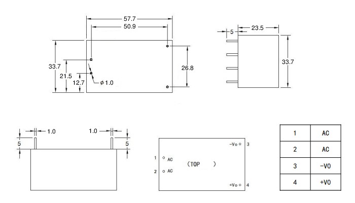 Mini Fonte Hi-Link 5VDC 4A 20W HLK-20M05 100-240VAC - [1028280]