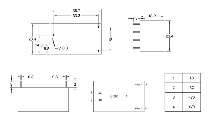 Mini Fonte Hi-Link 5m05 5w ac dc 110/220v 5v - [1028317]