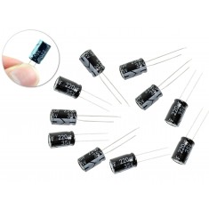 Capacitor Eletrolítico 220uF 35V - Kit com 10 Unidades