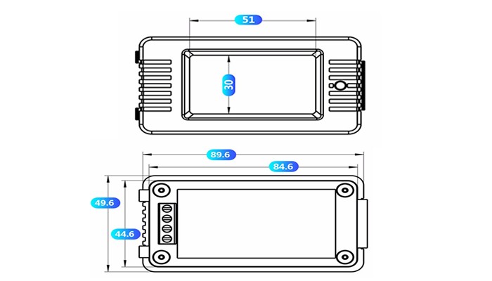 Medidor de Consumo de Energia Wattímetro PZEM-022 6 em 1 80V a 260VAC 100A - [1028420]