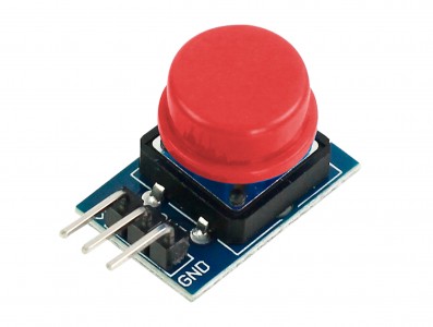 Módulo Botão 12mm Chave Táctil Push Button 3 Pinos Vermelho - Imagem 1