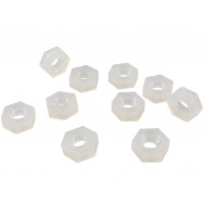 Porca Plástica Sextavada em Nylon M2.5 x 5mm - Kit com 10 Unidades